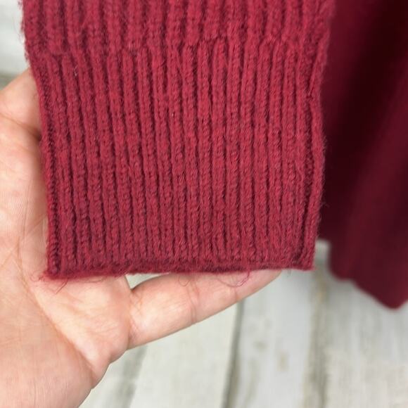 Michael Kors Women S Burgundy Long Sleeve Midi Sweater Dress Soft NEW - Picture 6 of 7